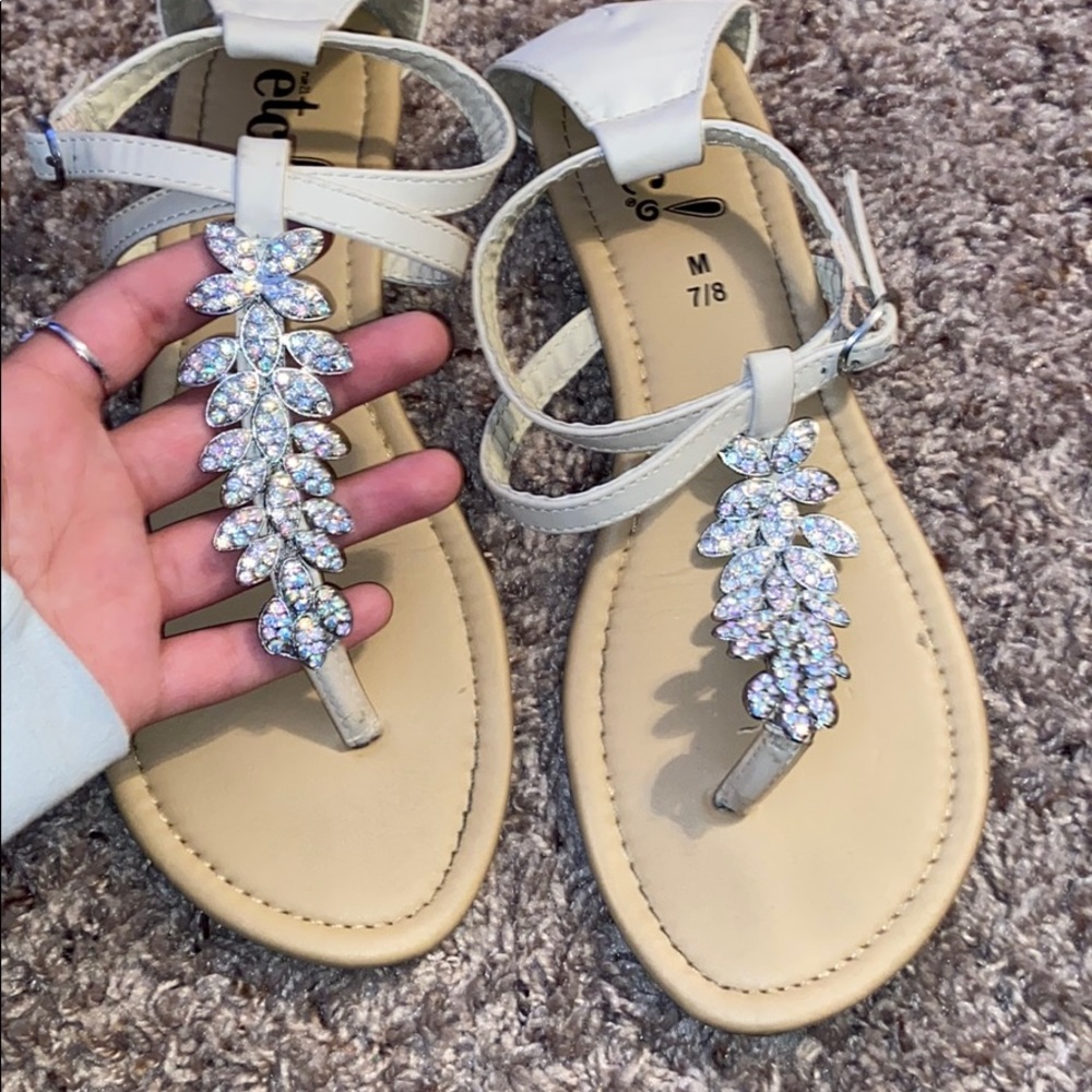 flower diamond sandals